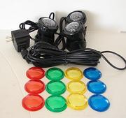 LED mini spot lights with colored covers