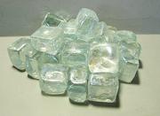 Looks like real ice cubes, smooth glass cubes