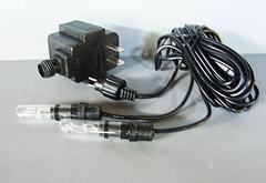 Two 5 watt halogen lights for outdoors with transformer