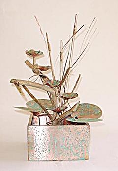 copper lily pad indoor, outdoor fountain with LED Lights | Life time pump replacement